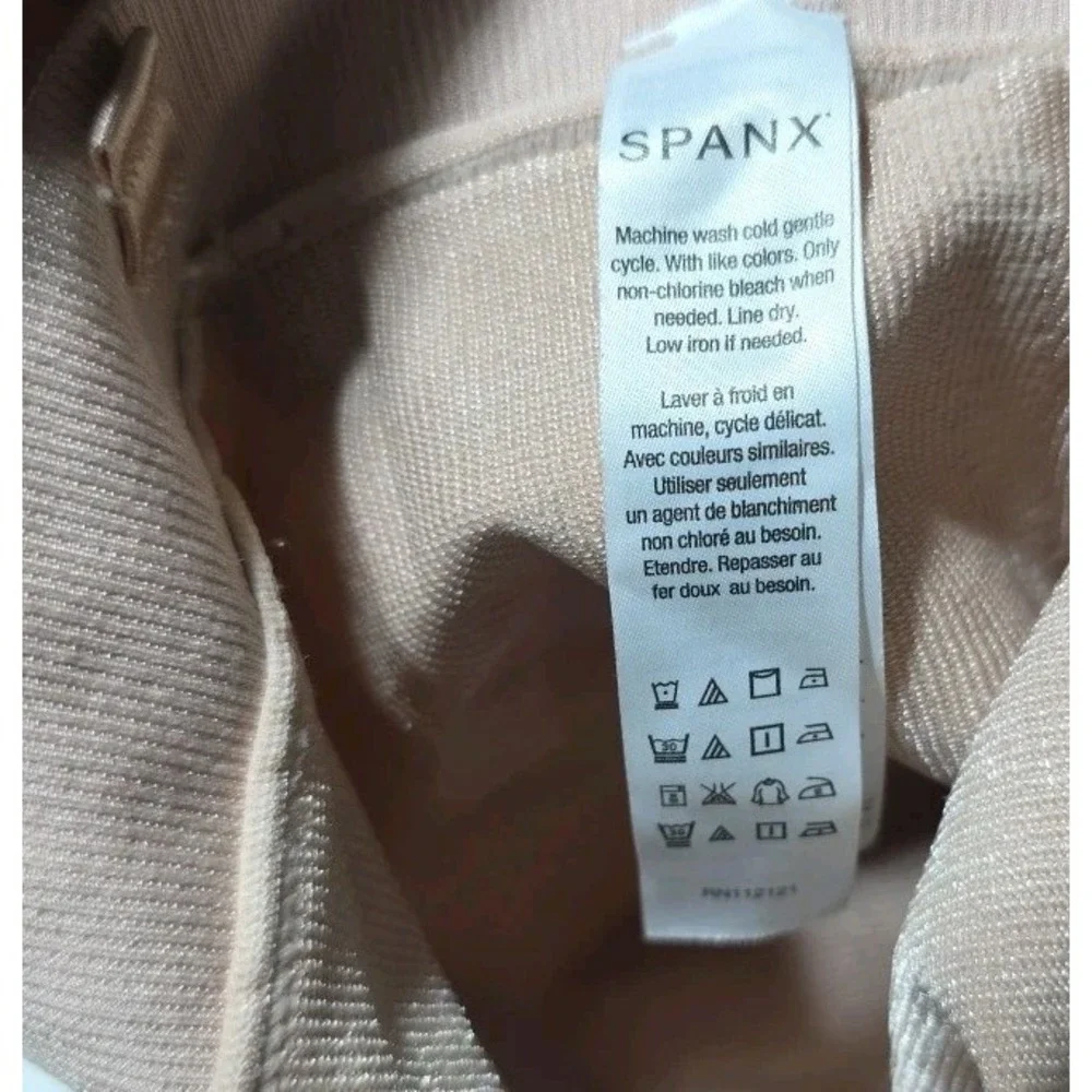 Spanx Slim Cognito Mid Thigh Body Shaper Tan Beige‎ Small XL Firm Shorts
